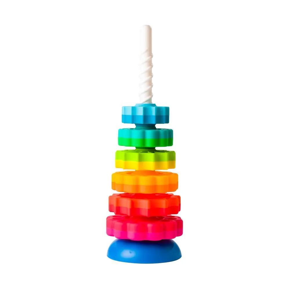 Fat Brain Toys Spin Again Stacking Toys 6 Disks