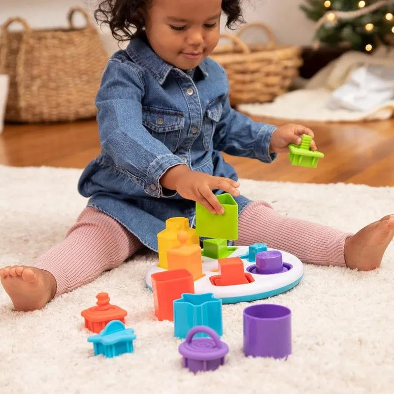 Fat Brain Toys Plugzy Shape Learning And Stacking Toy (13 Pcs)