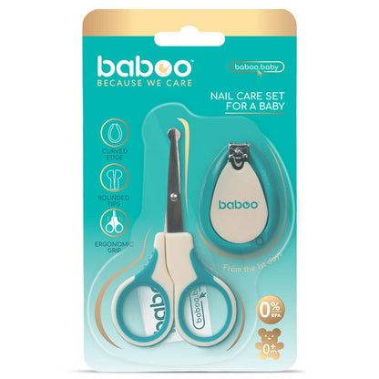 Baboo Manicure Set  Scissors & Nails Clipper (Lagoon Fiesta)