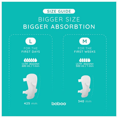 Baboo Postpartum Disposable Maternity Pads (Large) - Pack of 8