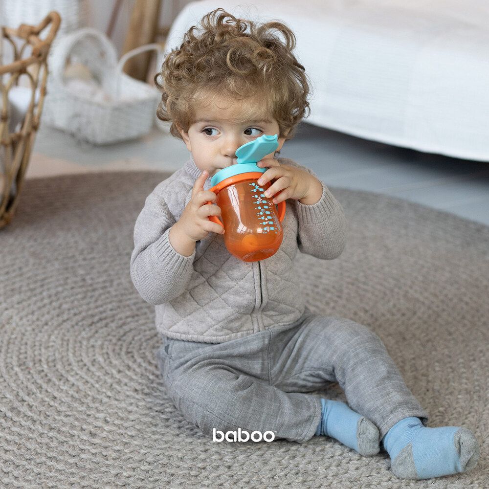 Baboo Cup With Silicone Straw and Weighted Ball (300ml | 9m+)