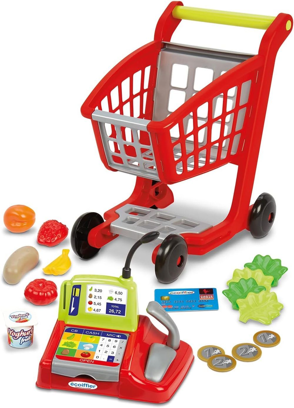Ecoiffier Supermarket Trolley & Cash Register