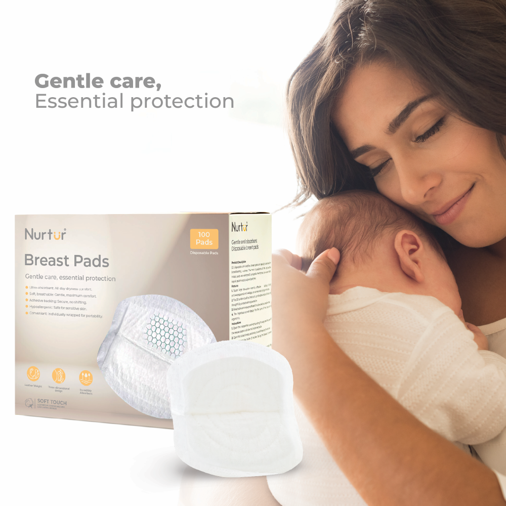 Nurtur Disposable Breast Pads (Leak-Proof, Individually Wrapped)