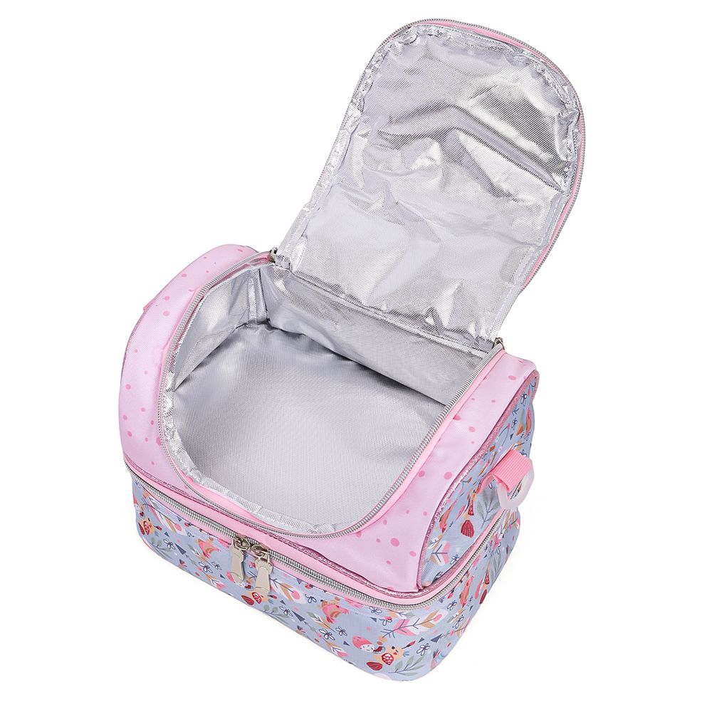 Eazy Kids Dual Compartment Lunch Bag Love (Pink)