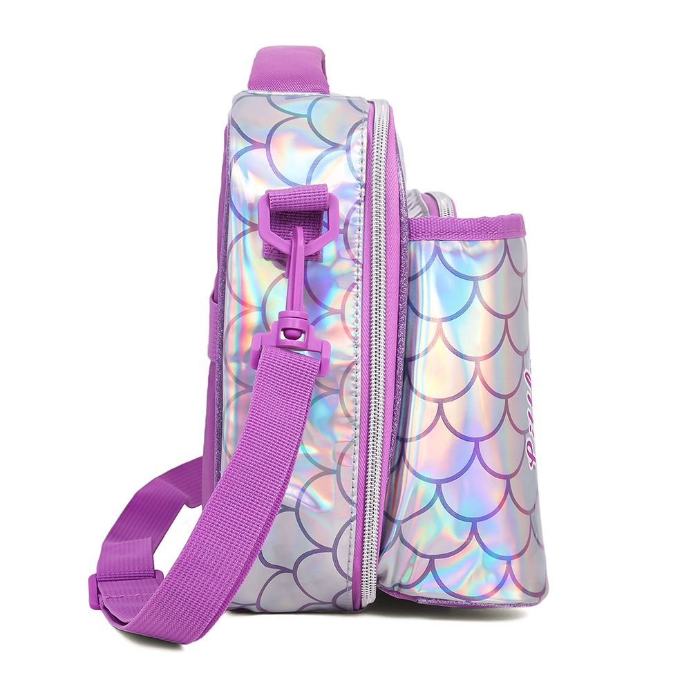 Eazy Kids Lunch Bag With Bottle Holder (Mermaid Chrome)