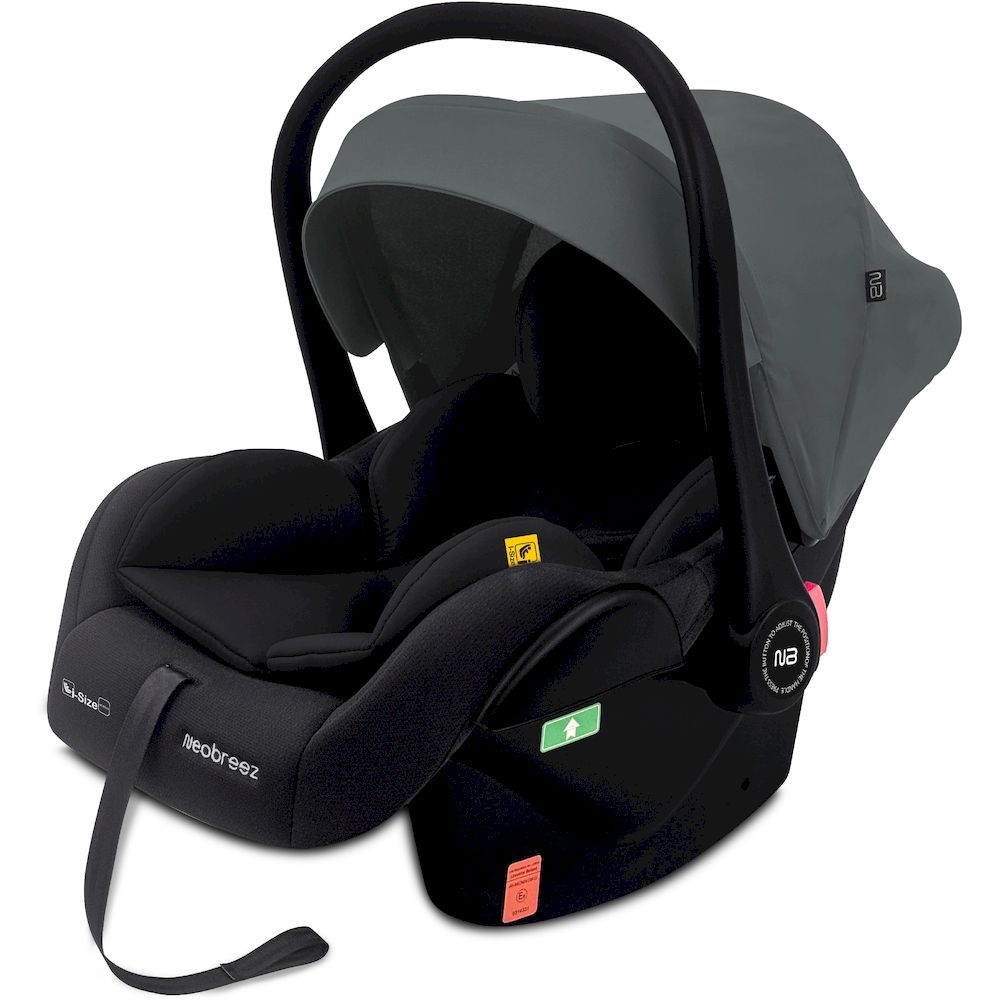 Neobreez I-Sacro Size Lightweight Baby Car Seat Carrier (Grey/Black)