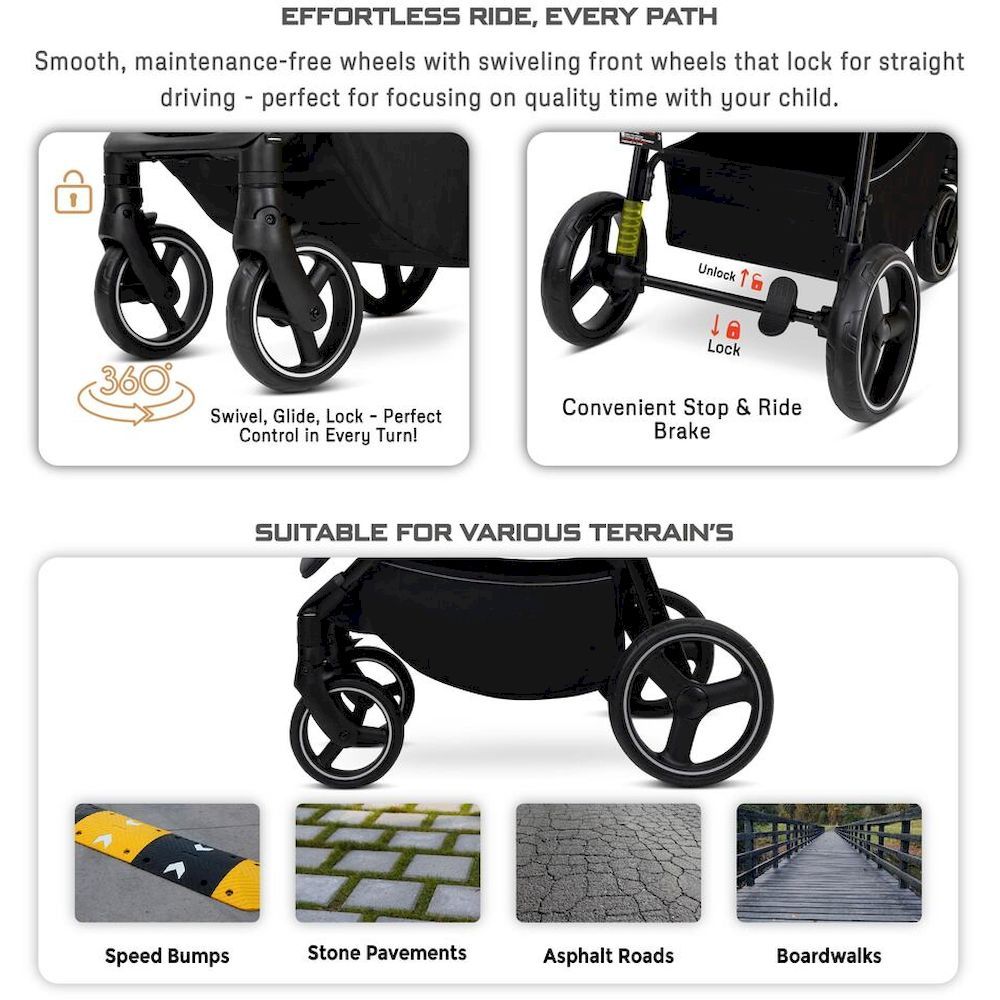 Neobreez Tetra Lightweight Pushchair Stroller With Cup Holder