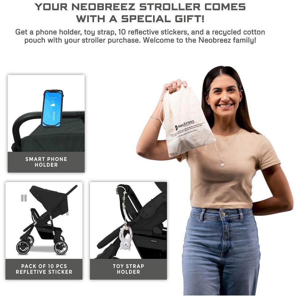 Neobreez Duadx Double Stroller Compact Twin Stroller