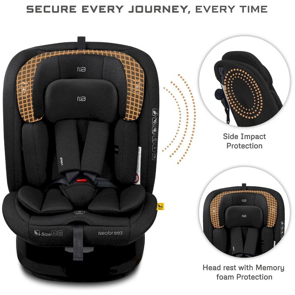 نيو بريز I‑Vilo 360° ISOFIX I‑Size مقعد سيارة للأطفال الكل في واحد (أسود)
