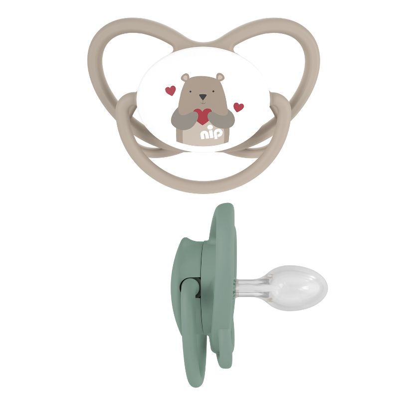 Nip Butterfly Orthodontic Soother With Ring - Size 1 (0-6 Months) - Pack of 2