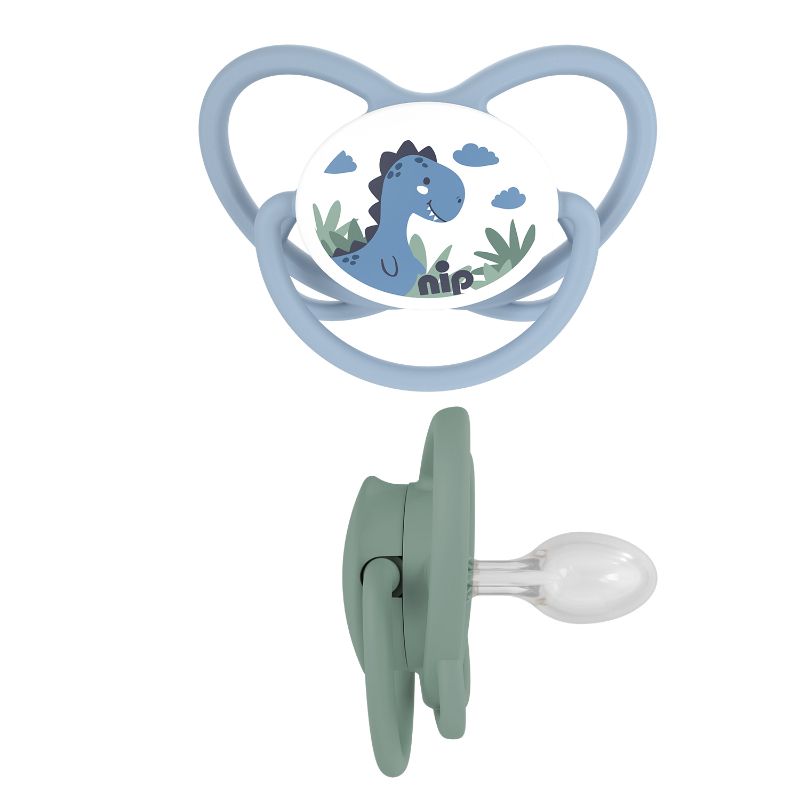 Nip Butterfly Orthodontic Soother With Ring - Size 1 (0-6 Months) - Pack of 2