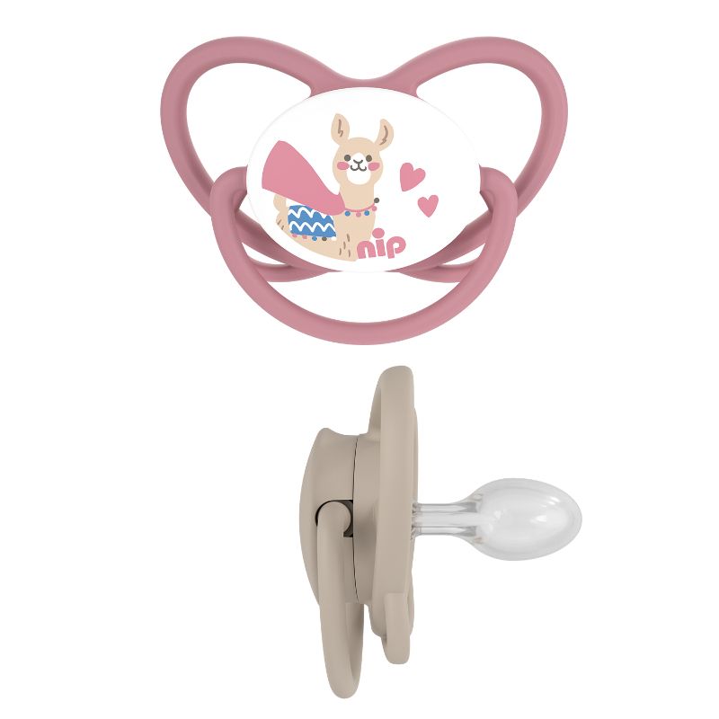 Nip Butterfly Orthodontic Soother With Ring - Size 1 (0-6 Months) - Pack of 2