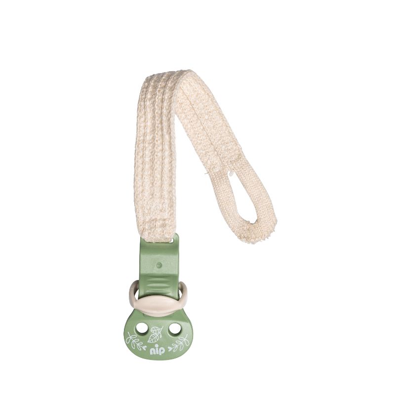 Nip Green Organic Cotton Pacifier Strap (Green)