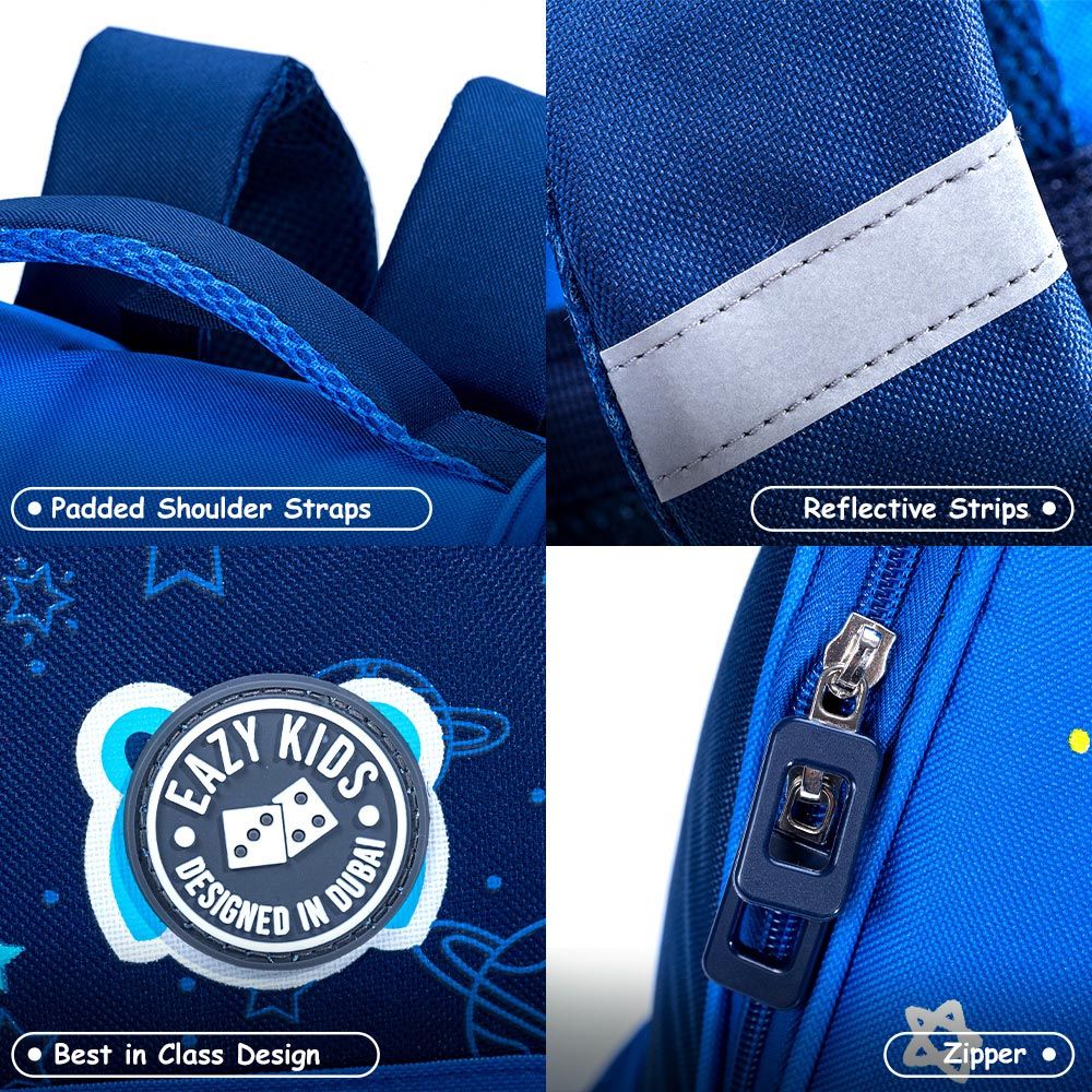 Eazy Kids School Bag Dino In Space (Blue)
