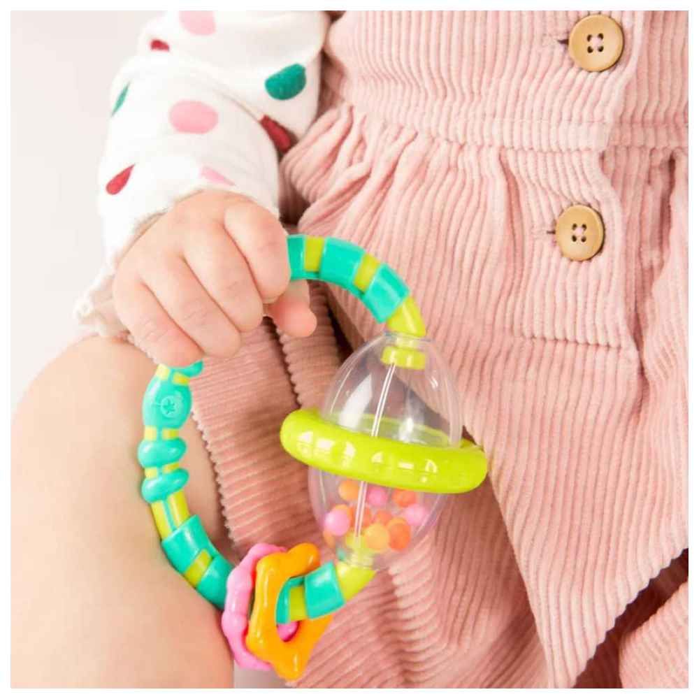 Bright Starts Grab & Spin Rattle and Teether Toy