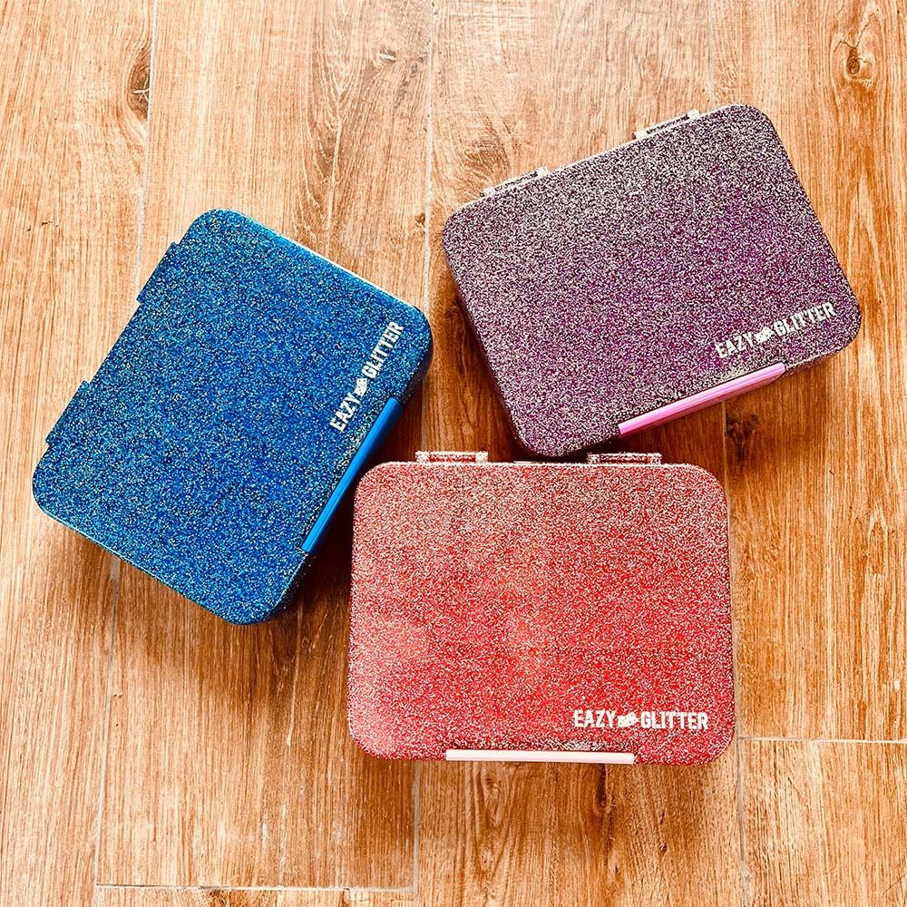 Easy Kids Convertible Bento Lunch Box 6 & 4 Glitter