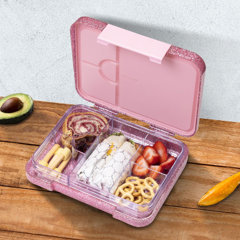 Easy Kids Convertible Bento Lunch Box 6 & 4 Glitter