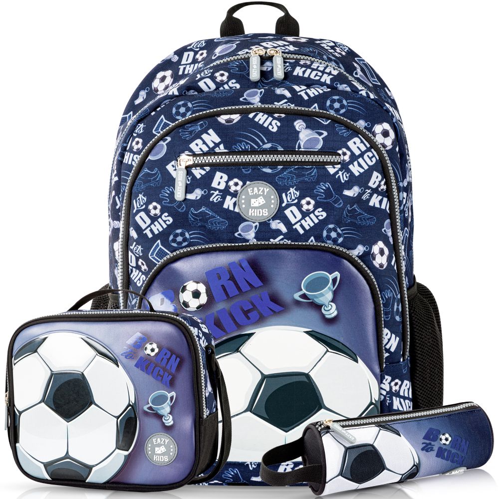 Eazy Kids Set of 3 Backpack With Lunch Bag & Pencil Case