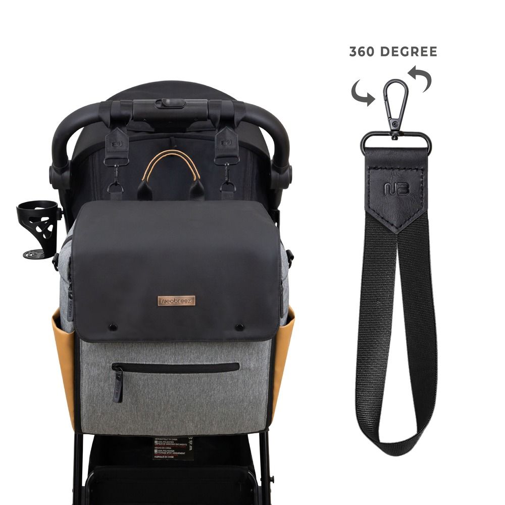 Neobreez Universal Stroller Hooks Clip Set (Black)