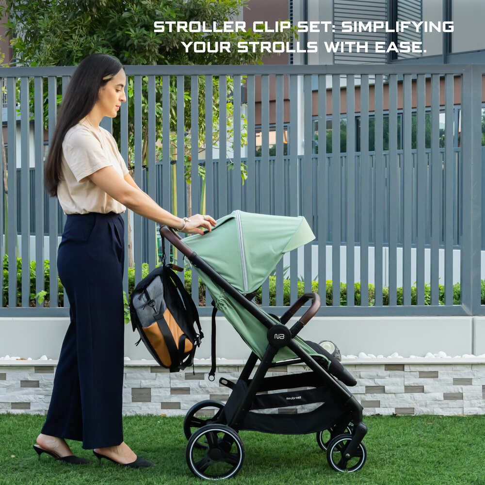 Neobreez Universal Stroller Hooks Clip Set (Black)