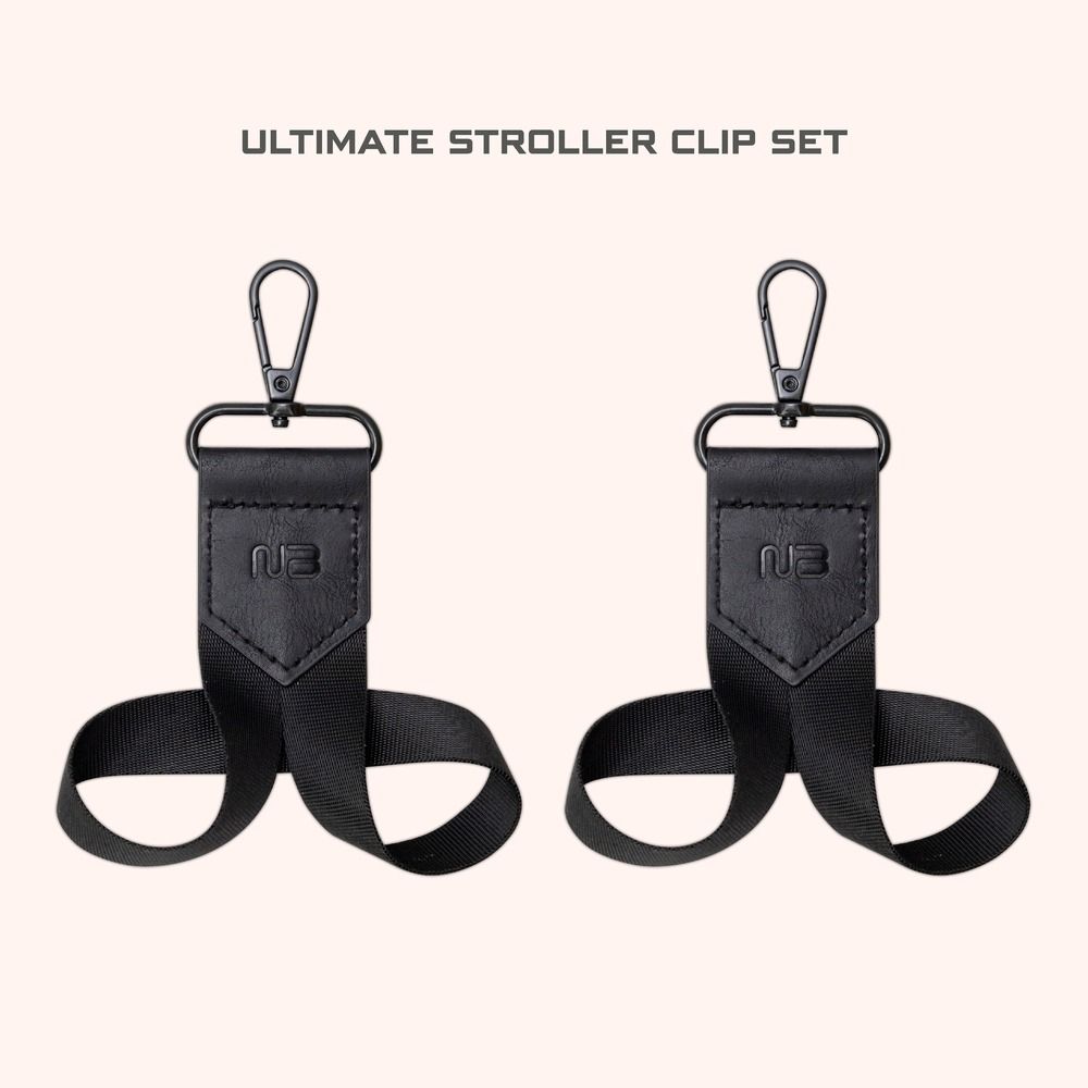 Neobreez Universal Stroller Hooks Clip Set (Black)