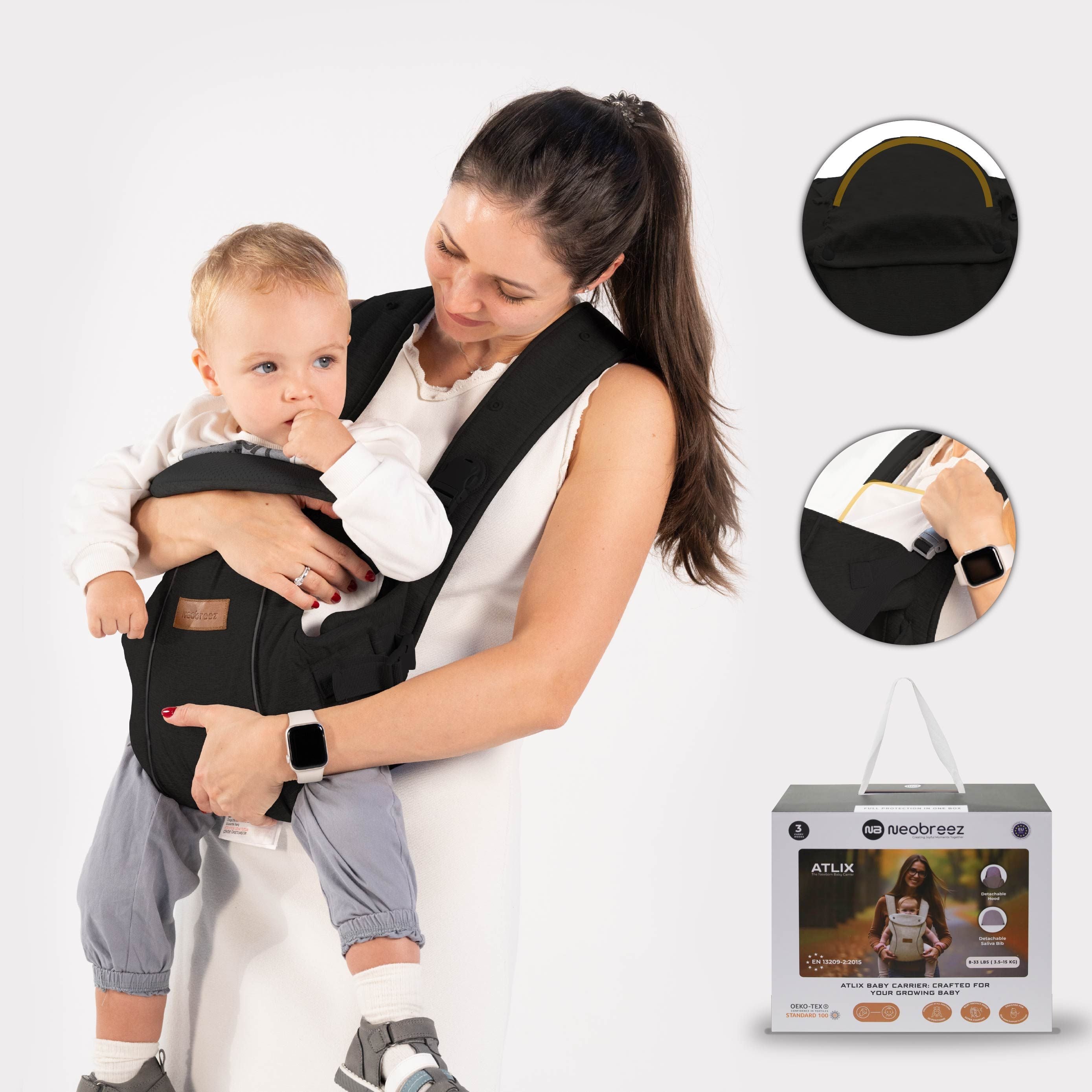 Neobreez Atlix 3 In 1 Convertible Baby Carrier Newborn To Toddler