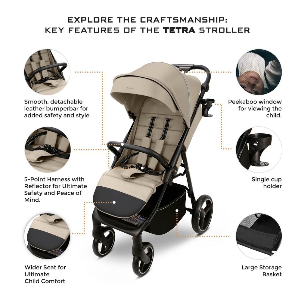 Neobreez Tetra Lightweight Pushchair Stroller With Cup Holder