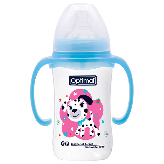 Optimal Wide Neck Feeding Bottle With Handle (240ml)