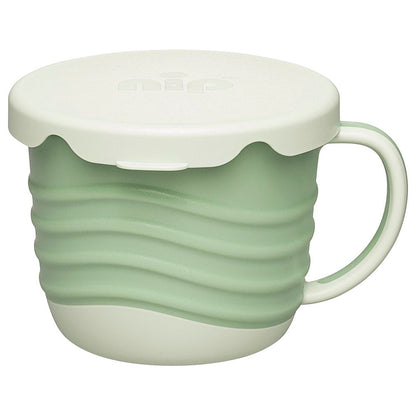Nip 2 In 1 Snackbox With Anti Slip Handle - Green (250ml)