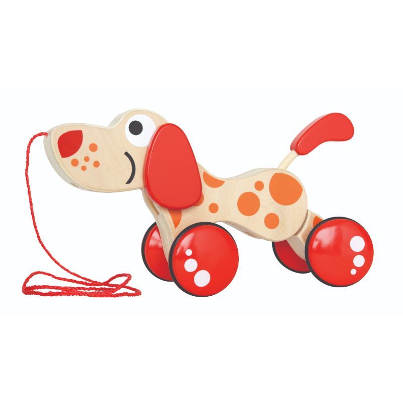Hape Puppy Push & Pull Walk A Long Wooden Toy