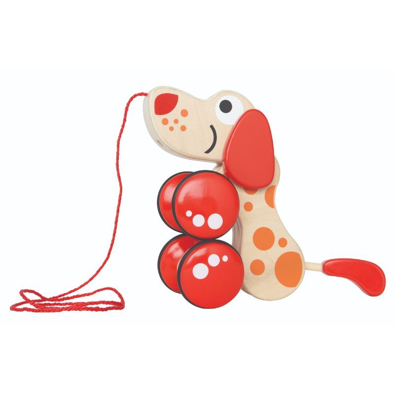 Hape Puppy Push & Pull Walk A Long Wooden Toy