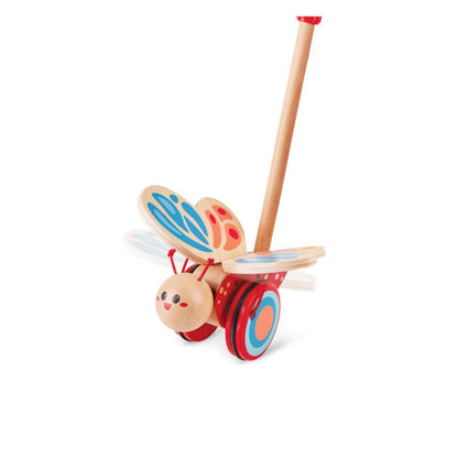 لعبة مشي بالدفع والسحب على شكل فراشة من هابي
