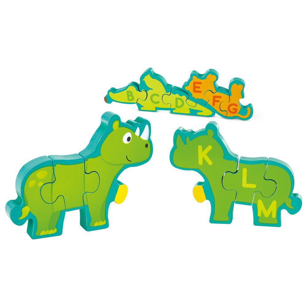 Hape Double Sided Alphabet & Animal Wooden Puzzle (26 Pcs)