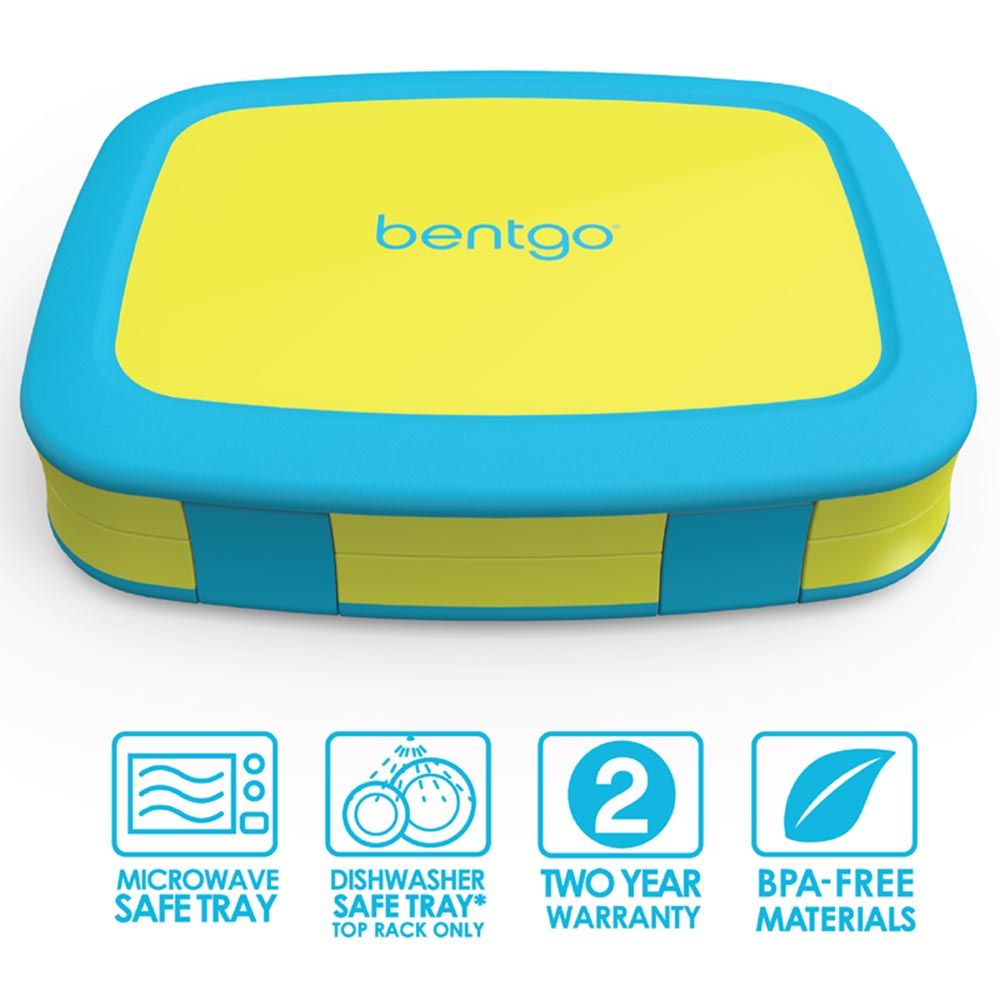 Bentgo Kids Brights Bento Style 5 Compartment Leak Proof Lunch Box
