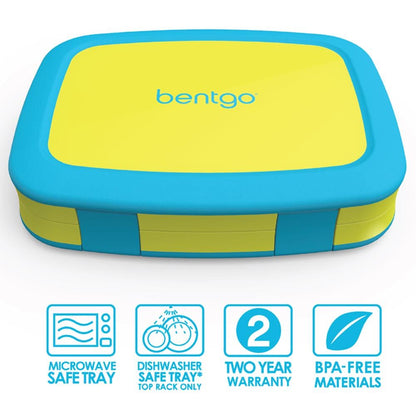 Bentgo Kids Brights Bento Style 5 Compartment Leak Proof Lunch Box