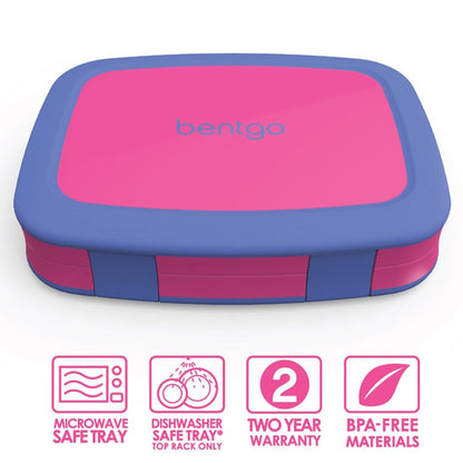 Bentgo Kids Brights Bento Style 5 Compartment Leak Proof Lunch Box