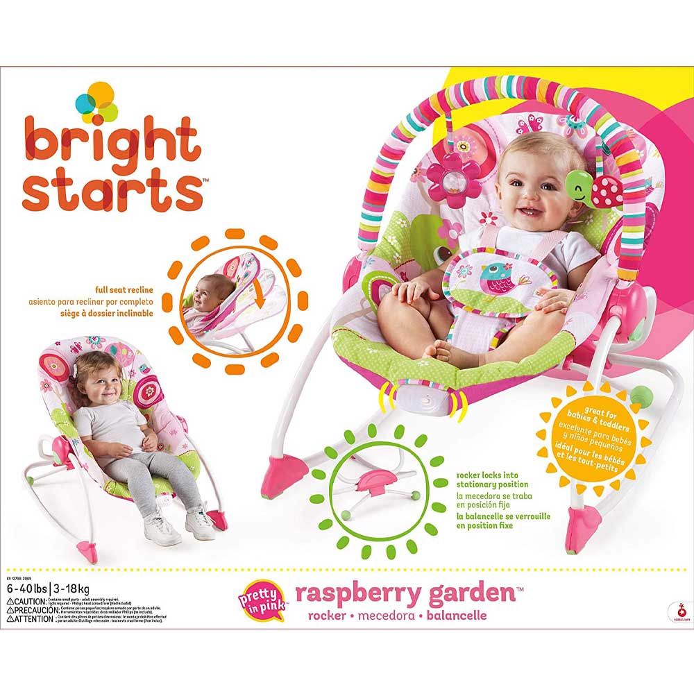 Bright Starts Raspberry Garden Rocker