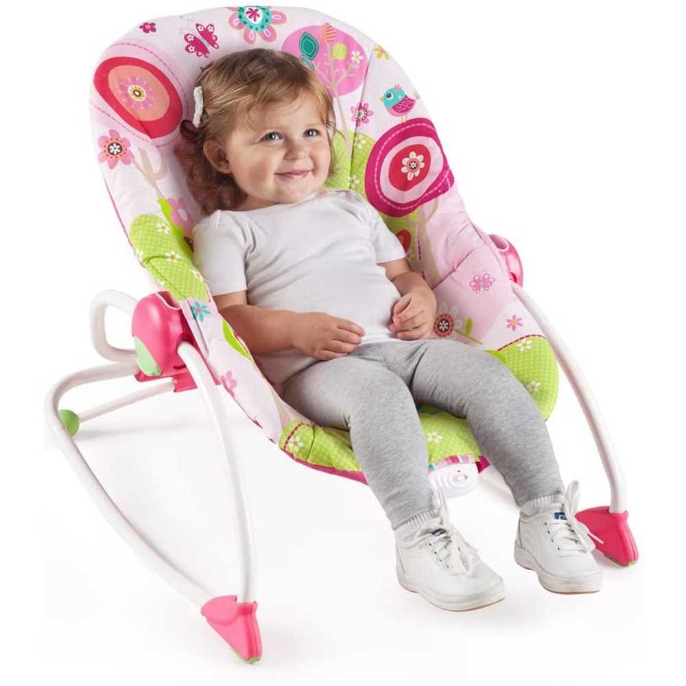 Bright Starts Raspberry Garden Rocker