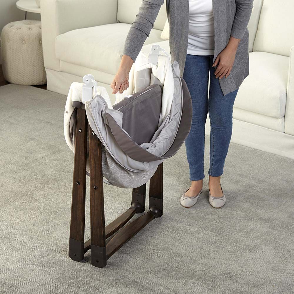 Ingenuity FoldAway Rocking Wood Bassinet (Carrington)