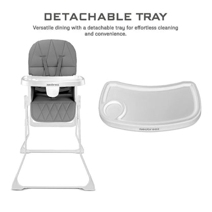 Neobreez Chris Baby High Chair (Medium Gray/White)