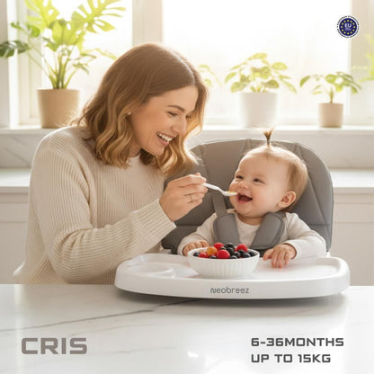 Neobreez Chris Baby High Chair (Medium Gray/White)