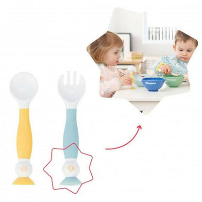 Flexibles learning cutlery by Badabulle.