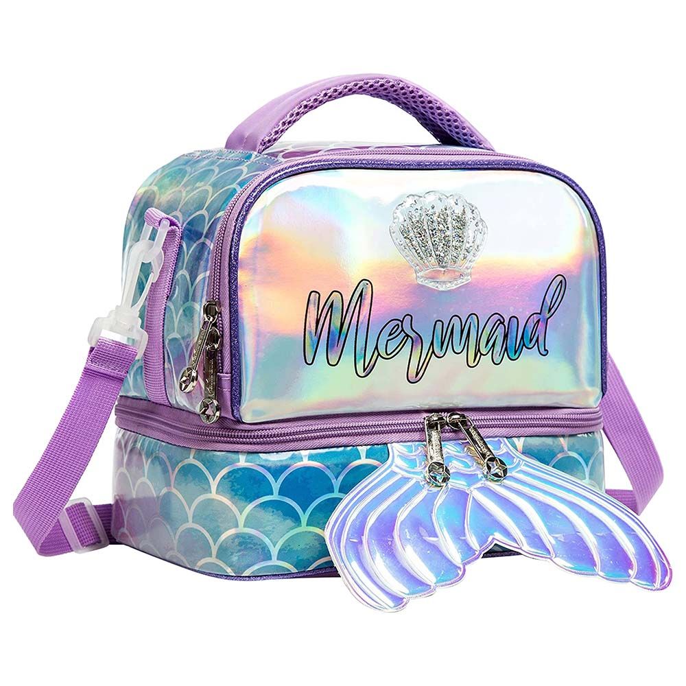 Eazy Kids Printed Lunch Bag (Mermaid Purple)