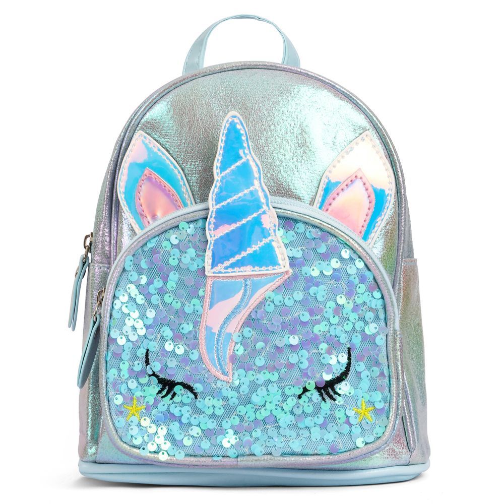 Eazy Kids School Backpack Sequin Unicorn (Green)