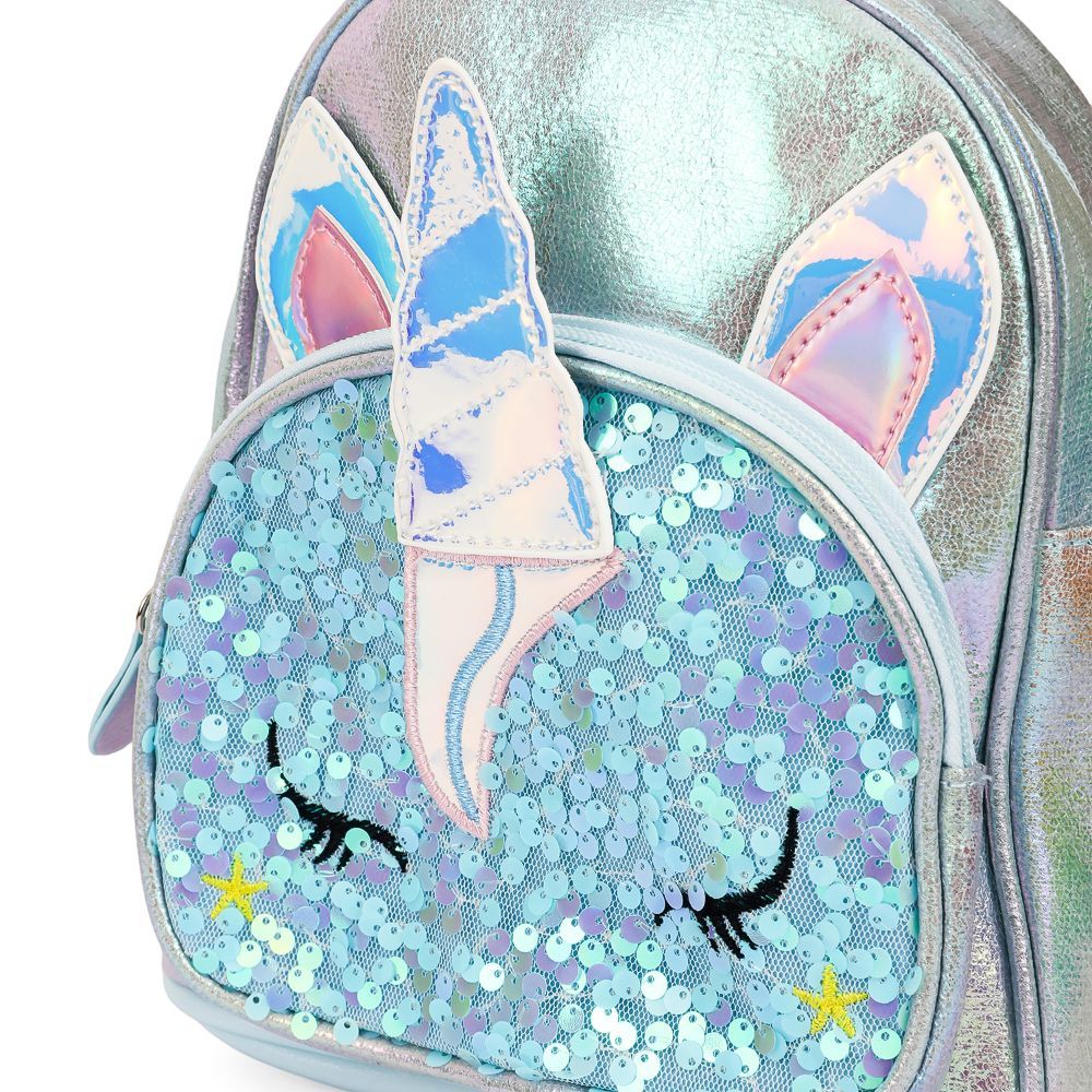 Eazy Kids School Backpack Sequin Unicorn (Green)