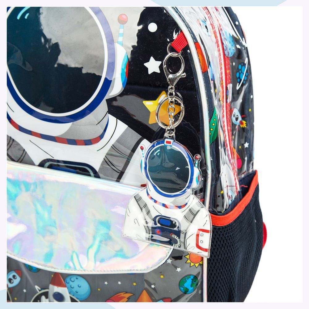 Eazy Kids 16 School Bag Lunch Bag Pencil Case Set of 3 (Astronaut Blue)