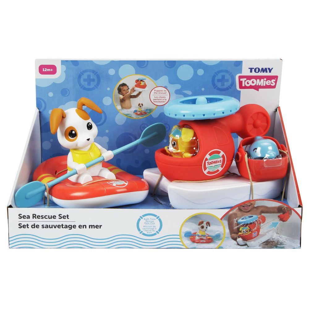 Tomy Toomies Floating Helicopter and Rescue Raft Bundle