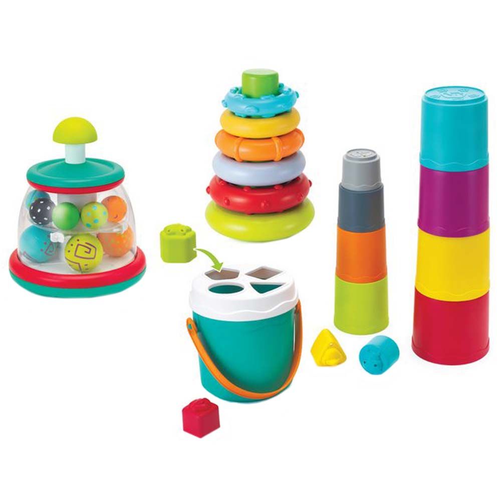 Infantino 3 In 1 Stack, Sort & Spin Activity Set