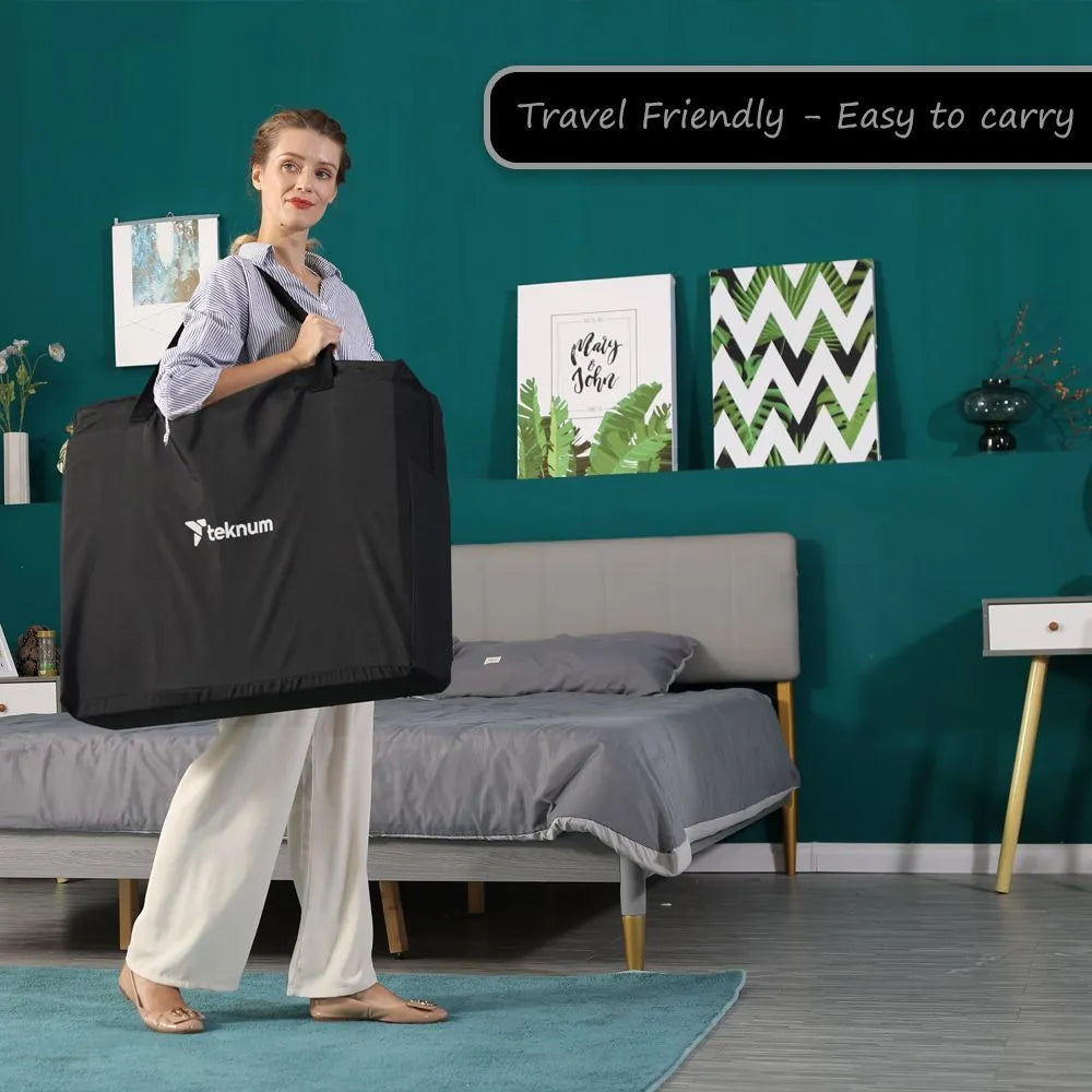 Teknum Portable Quick fold Playard & Cot with Zipper Door & Carry Bag (Midnight Black)