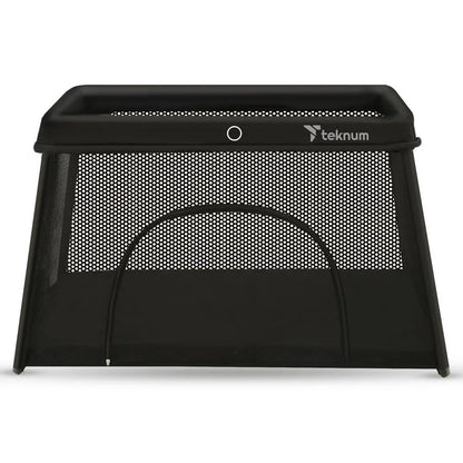 Teknum Portable Quick fold Playard & Cot with Zipper Door & Carry Bag (Midnight Black)